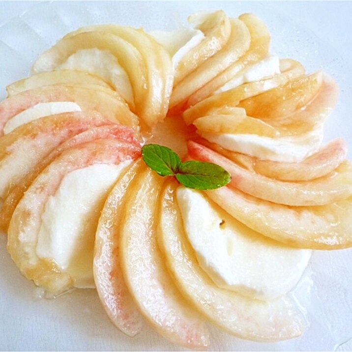 桃モッツァレラのデザート レシピ 作り方 By Liqueur 楽天レシピ